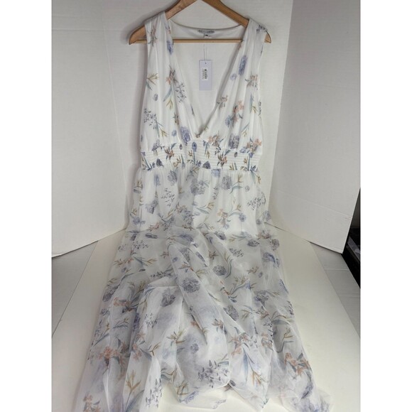 Baltic Born Dresses & Skirts - BalticBorn Womens Dress, 2XL, Kamila Tulle Maxi Dress, White Floral, NWT